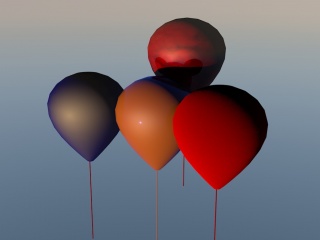 彩色气球C4D模型
