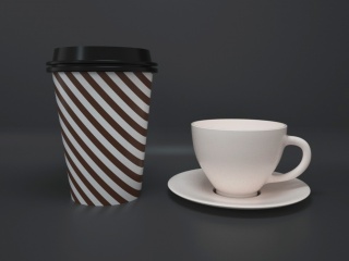 水杯保温杯咖啡杯C4D模型