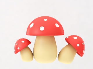 小蘑菇C4D模型