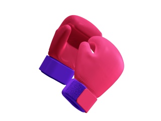 健身运动用品器械器材拳击手套（白模）C4D模型