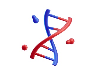 卡通医疗图标DNA双螺旋基因C4D模型