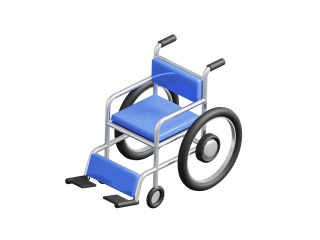 卡通医疗图标轮椅C4D模型