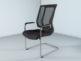 弓形腿办公椅电脑椅C4D模型