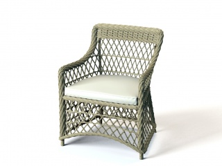 藤椅户外椅子C4D模型