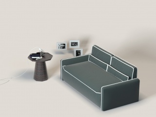 双人沙发休闲沙发C4D模型