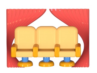 电影元素座椅C4D模型