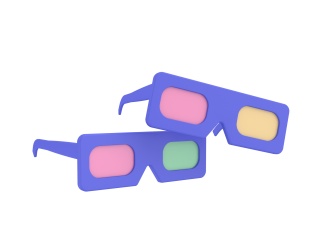 电影元素3D眼镜C4D模型