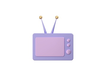 电影元素电视机（白模）C4D模型