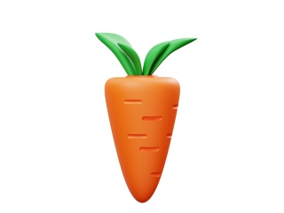 现代蔬菜青菜胡萝卜C4D模型