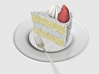 现代食物糕点蛋糕C4D模型