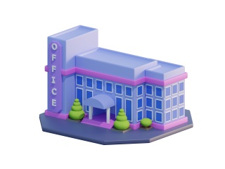卡通城市建筑房屋C4D模型