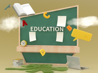 现代开学季教育插画C4D模型
