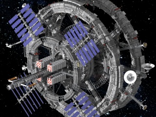太空科幻空间站C4D模型