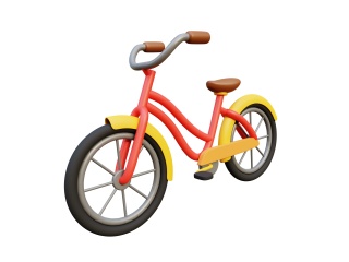 玩具自行车C4D模型