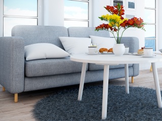 现代家居客厅休闲沙发C4D模型