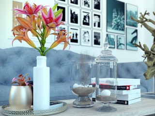 家居室内花瓶摆件C4D模型