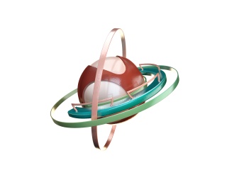 创意金属质感3D星球C4D模型