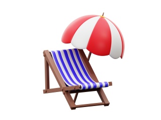卡通夏日度假沙滩椅Beach ChairC4D模型