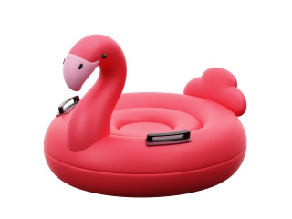 卡通夏日度假沙滩元素Flamingo Swim RingC4D模型