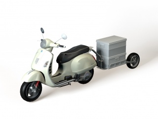 现代机动摩托车C4D模型
