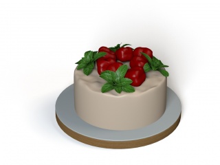 现代食物蛋糕C4D模型