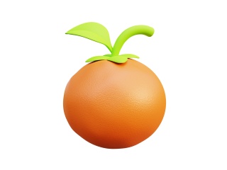 水果橘子C4D模型