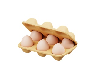 鸡蛋蛋类食物C4D模型