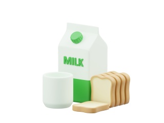 牛奶面包片C4D模型