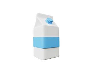 饮品牛奶C4D模型
