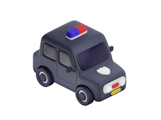 卡通汽车 警车 小汽车 玩具车C4D模型