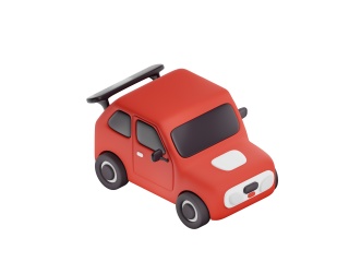 卡通汽车 吉普车 小汽车 玩具车 红色小车C4D模型