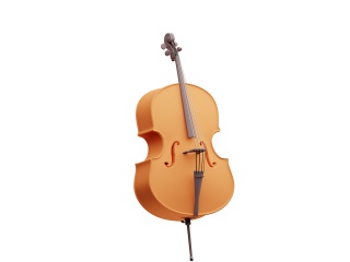 卡通乐器大提琴C4D模型