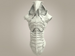 怪兽身体骨胳C4D模型