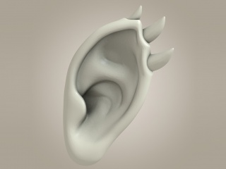 怪兽耳朵C4D模型