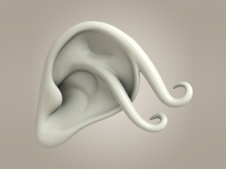 器官怪兽耳朵C4D模型