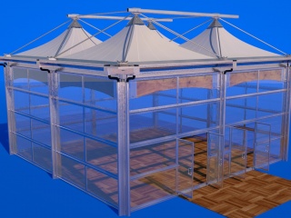 帐篷设施C4D模型