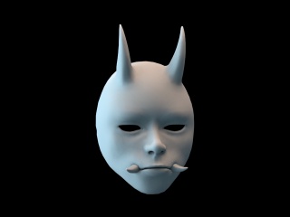 鬼脸面具C4D模型