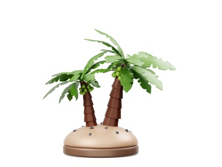 夏日椰子树C4D模型