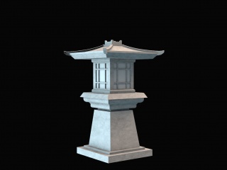 中式景观灯C4D模型