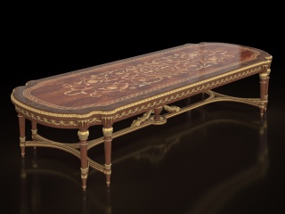 红木家具实木桌子C4D模型