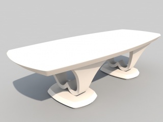 欧式家具实木桌子C4D模型
