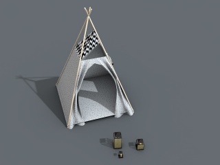 露营帐篷C4D模型