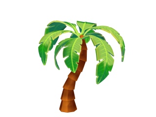 卡通植物绿植热带树木芭蕉树C4D模型