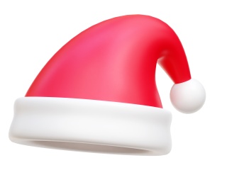 卡通圣诞节圣诞树常见装饰用品服饰圣诞装圣诞帽子C4D模型