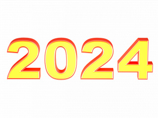 3D立体2024新年跨年龙年龙创意艺术字正式C4D模型