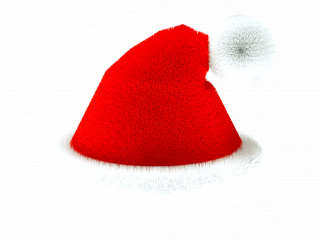 卡通立体毛绒风圣诞节圣诞帽子C4D模型