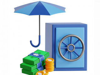 卡通金融储蓄图标保险箱C4D模型