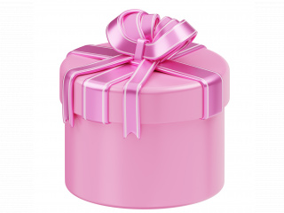 精致礼物盒礼品盒粉色心形盒子C4D模型