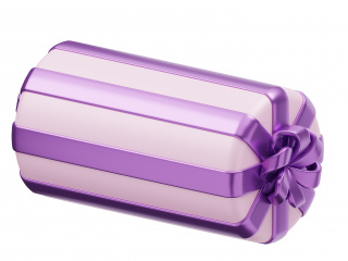 精致礼物盒礼品盒紫色圆筒礼盒C4D模型