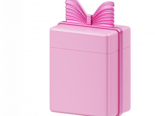精致礼物盒礼品盒粉色正方形高盒子C4D模型